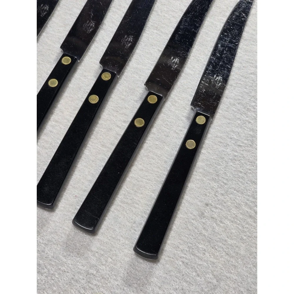 Vintage Royal Brand Sharp Cutter Stainless Steel Steak Knives Set Of 6